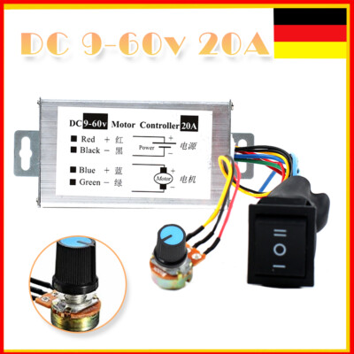 PWM Motordrehzahlregler Controller 9V 12V 24V 36V 48V 60V DC 9V - 60V 20A