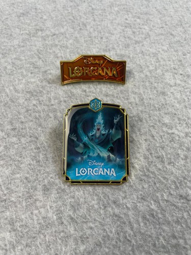 Disney Lorcana Hades Organized Play Promotional Pin ORANGE Card Game Trading