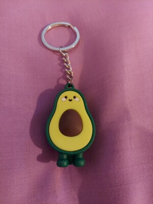 Cute 3D Fruit & Vegetable Avocado Keychain Bag Purse PVC Soft Kids Toy Pendant