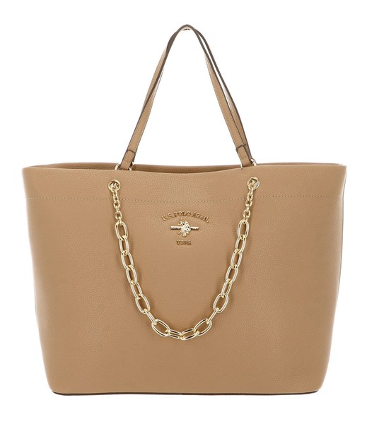 U.S. Polo Assn. Stanford Shopping Bag Shopper Tasche Biscuit Hellbraun Neu-image