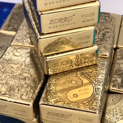 ZORRO 912S Round Dragon Sealed Windproof Lighter Carved Shell ZORRO 912S Round Dragon Sealed Windproof Lighter Carved Shell