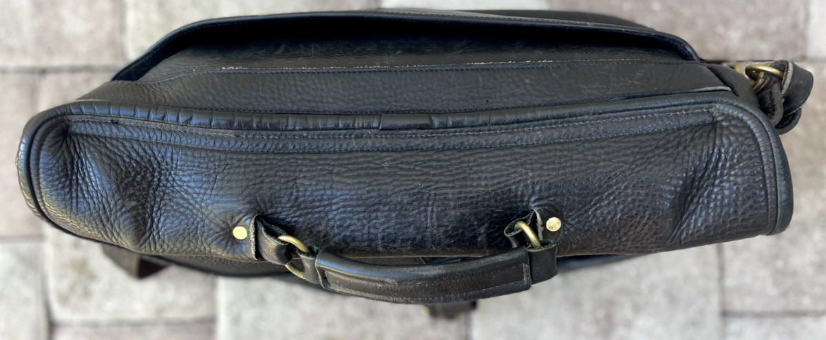 Vintage 1974 BLACK LEATHER U.S. Style Mail Bag 16