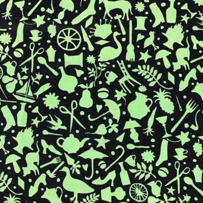 Kaffe Fassett Quilting Cotton 1/2 Meters Folk Art Black