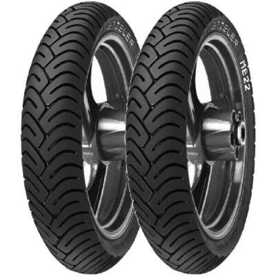 COPPIA GOMME PNEUMATICI MOTO METZELER ME22 3.00-18-52P 3.50-18-62P