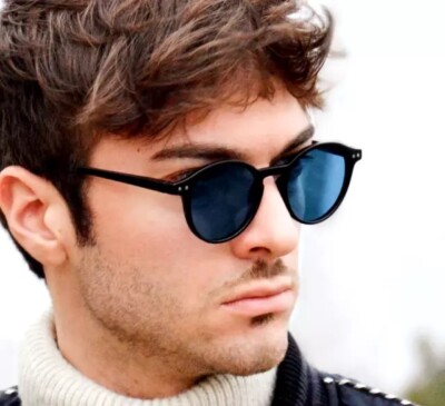Polarized Retro Round Sunglasses UV400 Men Women Eyewear Casual