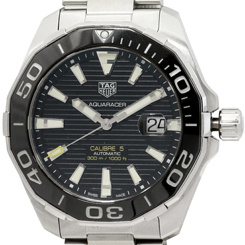 Wristwatch TAGheuer WAY201A Aquaracer Silver 45mm Stainless steel Automatic USED