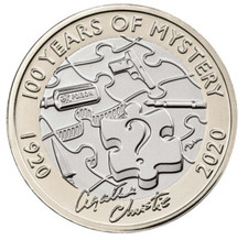 2020 Agatha Christie £2 Two Pound Coin Uncirculated BUNC UK Royal Mint set