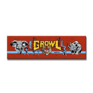 Growl Premium Arcade Marquee For Restoration Backlit Sign Insert