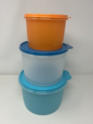 TUPPERWARE RETRO CLASSIC 3 PC STACKING CANISTER SET  New