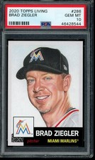 2020 Topps Living Set #286 Brad Ziegler PSA 10 Gem Mint SP Card 46428544