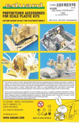 EDU53298 1:350 Eduard PE - USS Nimitz CVN-68 Detail Set Part 4 (TRP kit)