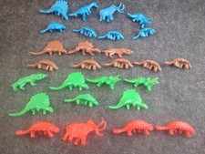 Small Plastic Dinosaurs Animals Figures Lot Of 25 Triceratops Mammoth Tiger More