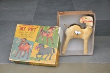 Vintage Partiel Emballé Texturé Chiffon 'Mon Animal'Mécanique Alps Mark Jouet ,