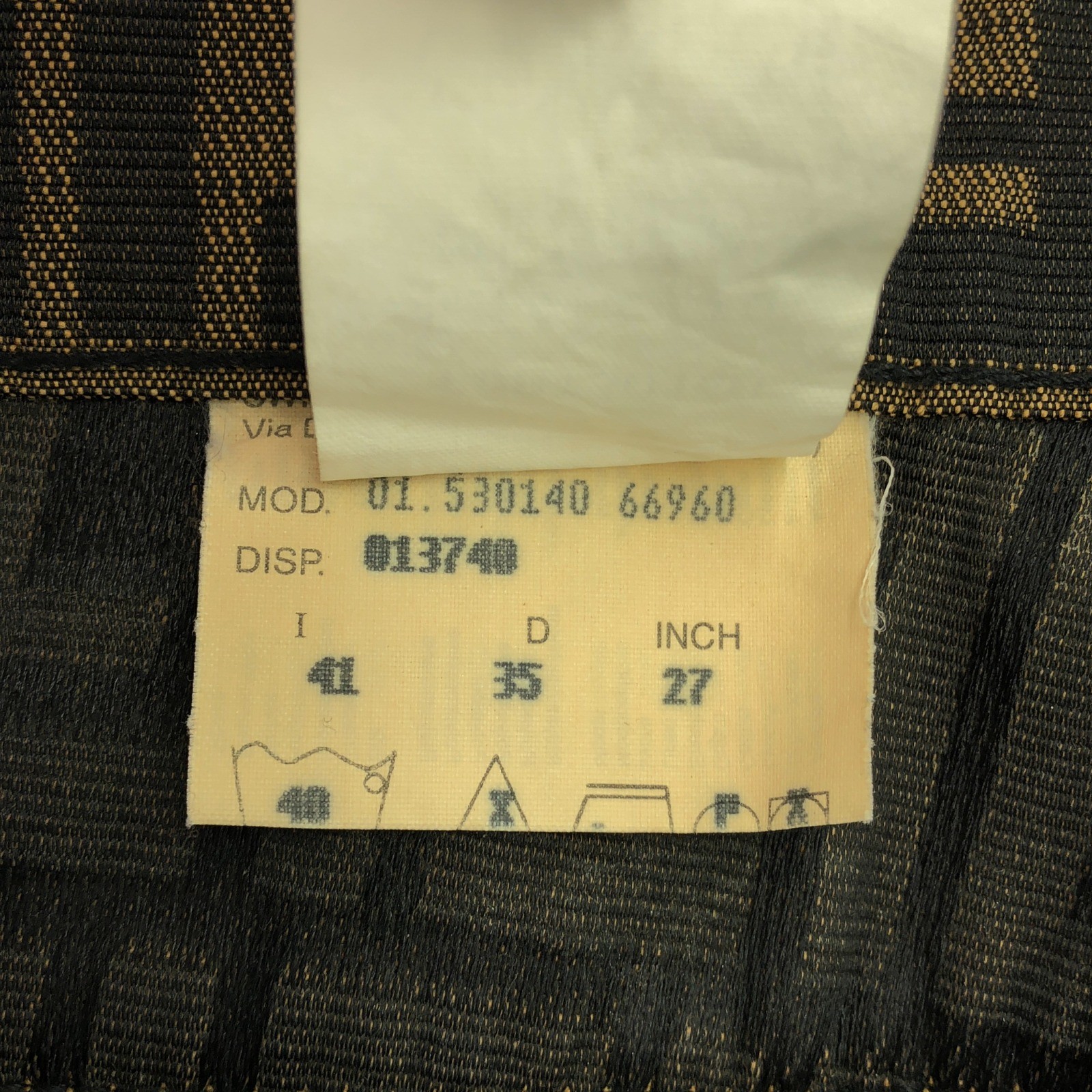 FENDI FF logo pattern Pants polyester Brown Used … - image 8