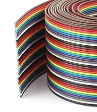 40P 20ft IDC Rainbow Flat Ribbon Cable for 2.54mm Pitch Connectors