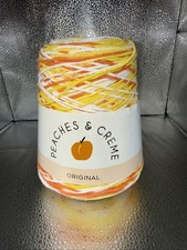 Peaches  Creme Cotton Yarn, 14 Oz. Cone, Creamsicle - Orange, Yellow, White