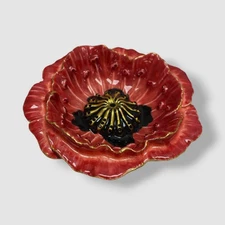 Jay Strongwater Red Stacie Poppy Trinket Tray