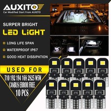 10x Canbus T10 Led License Plate Light Lamp Bulb 168 194 2825 Xenon White 6000k 10x Canbus T10 Led License Plate Light Lamp Bulb 168 194 2825 Xenon White 6000k