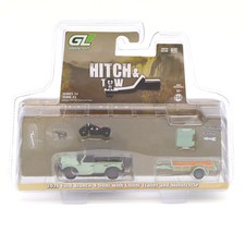 Greenlight 2021 Ford Bronco Badlands Cactus Gray Trailer 1:64 Hitch Tow 33