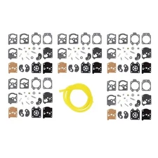 5x Carburetor Rebuild Repair Kits w/ 1 Fuel Line Fit For Walbro WA WT Series New