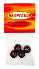 4 Brightvision Redline Wheels - 4 Large Cap Deep Dish Bright Chrome Style