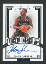 2021-22 MARK AGUIRRE 06/25 AUTO PANINI FLAWLESS LEGENDARY SCRIPTS AUTOGRAPHS