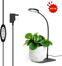 SANSI 12W Dimmable Grow Light Full Spectrum for Indoor Desk Potted Plants Timer
