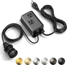 Garbage Disposal Air Switch Kit -Professional- Dual Outlet, Sink Top Waste Dispo