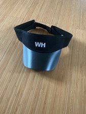 Waffle House Employee Visor Black White Embroidered WH Logo Adjustable Workwear