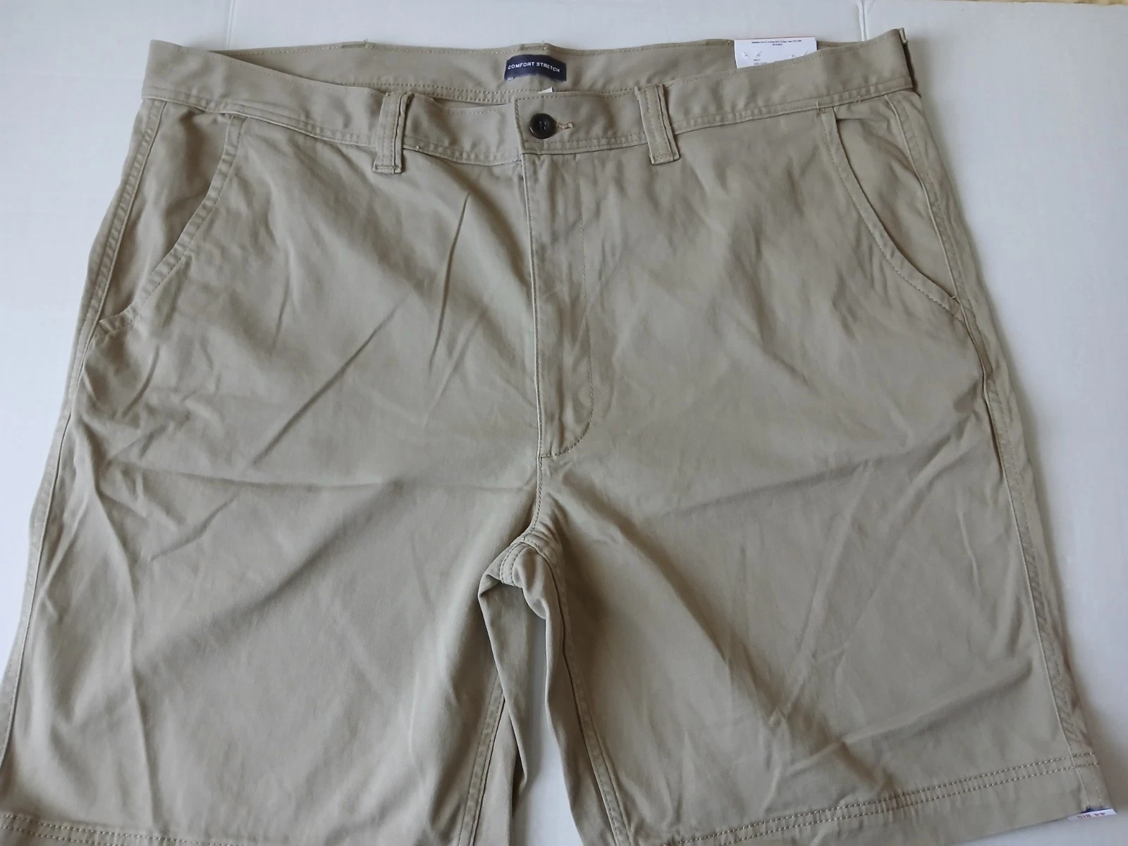 St Johns Bay Comfort Stretch Beige Khaki Chino Shorts Mens Size 44