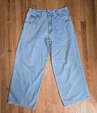 Vintage Solo Semore Baggy Wide Leg Jeans Blue Size 36 Skate Y2K Grunge