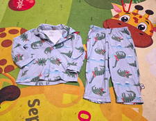 Carter's 18M 2pc Cotton Pajama Set Long Sleeve Dinosaur Graphic Gray