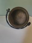 Hammered Copper Vintage Footed Cauldron Pot Twisted Iron Handle 5in — photo 3