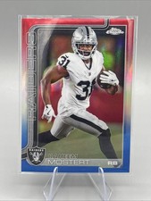 2025 Topps Chrome Football Raheem Mostert #182 Red, White & Blue Refractor