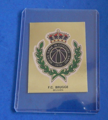 Panini  Fussball 80  -  Goldsticker/ Gold Foil Sticker F.C. Brugge / Brügge