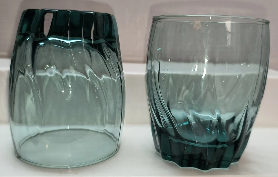 4 GAFAS ROCK VINTAGE ANCHOR HOCKING “Central Park” VERDE HELECHO 4" Foto 3 de 4