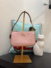 Coach Powder Pink Signature Logo Nolita 19 CDW31 NWT