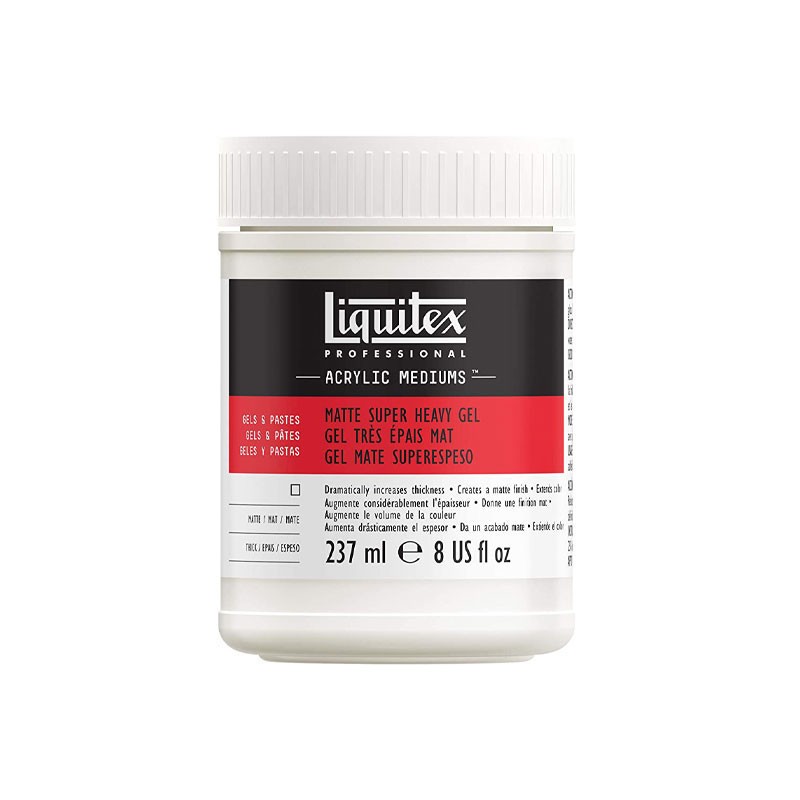 Médium gel acrylique mat très épais Liquitex 237ml pour atelier d'artiste peintre