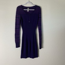 Patagonia Womens Rios Secret Dress Purple Lambswool Long Sleeve Dress M