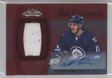2015-16 Upper Deck Fleer Showcase Red Glow 14/25 Nicolas Petan #197 Auto 0o5t