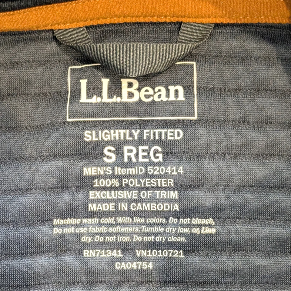 L.L. Bean Airlight Jacket Men's Small Reg Navy Blue and Orange ItemID 520414 - Image 3 of 4