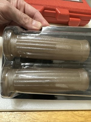 Vintage Style 7/8  chopper bobber Cafe Racer Grips Motorcycle See Through Brown