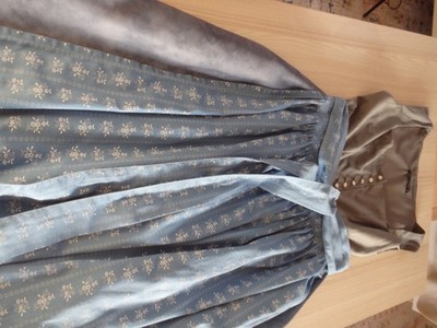 B998/stockerpoint apron Zara Milano dirndl size 40/L Blue costume dress