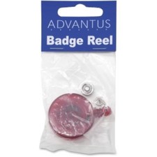Advantus Translucent Retractable Id Card Reels - Nylon, Metal - 12 / Pack -