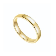 9ct Yellow Gold Engagement Wedding Band Ring Shaped Wedding Gold Ring