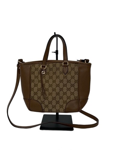 GUCCI Handbag Brie GG Canvas Canvas BEG