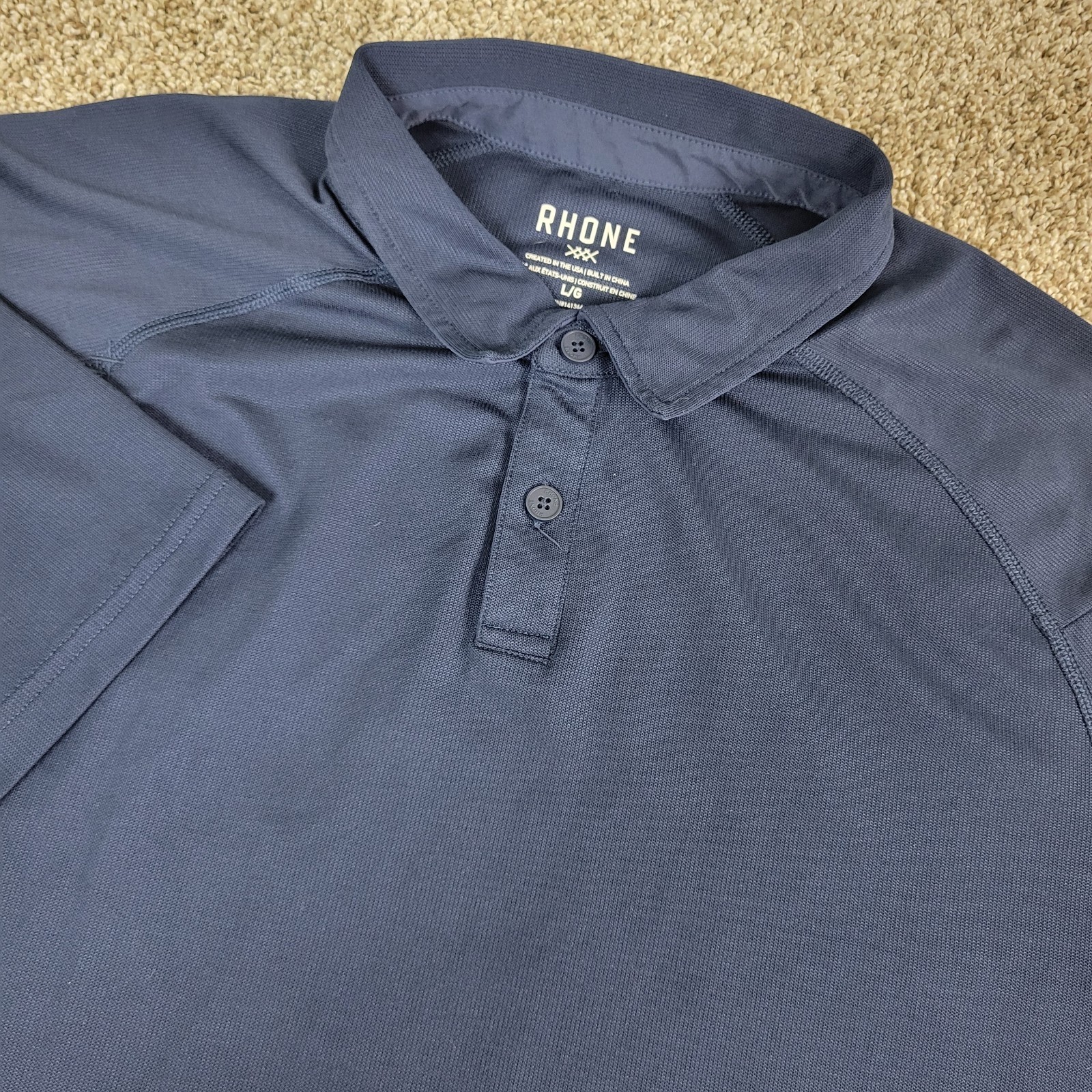 Rhone Mens Large Solid Navy Performance Stretch G… - image 1