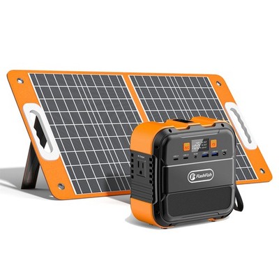 FlashFish A101 Portable Power Station Li-ion 120W 98Wh with 60W 18V Solar panel