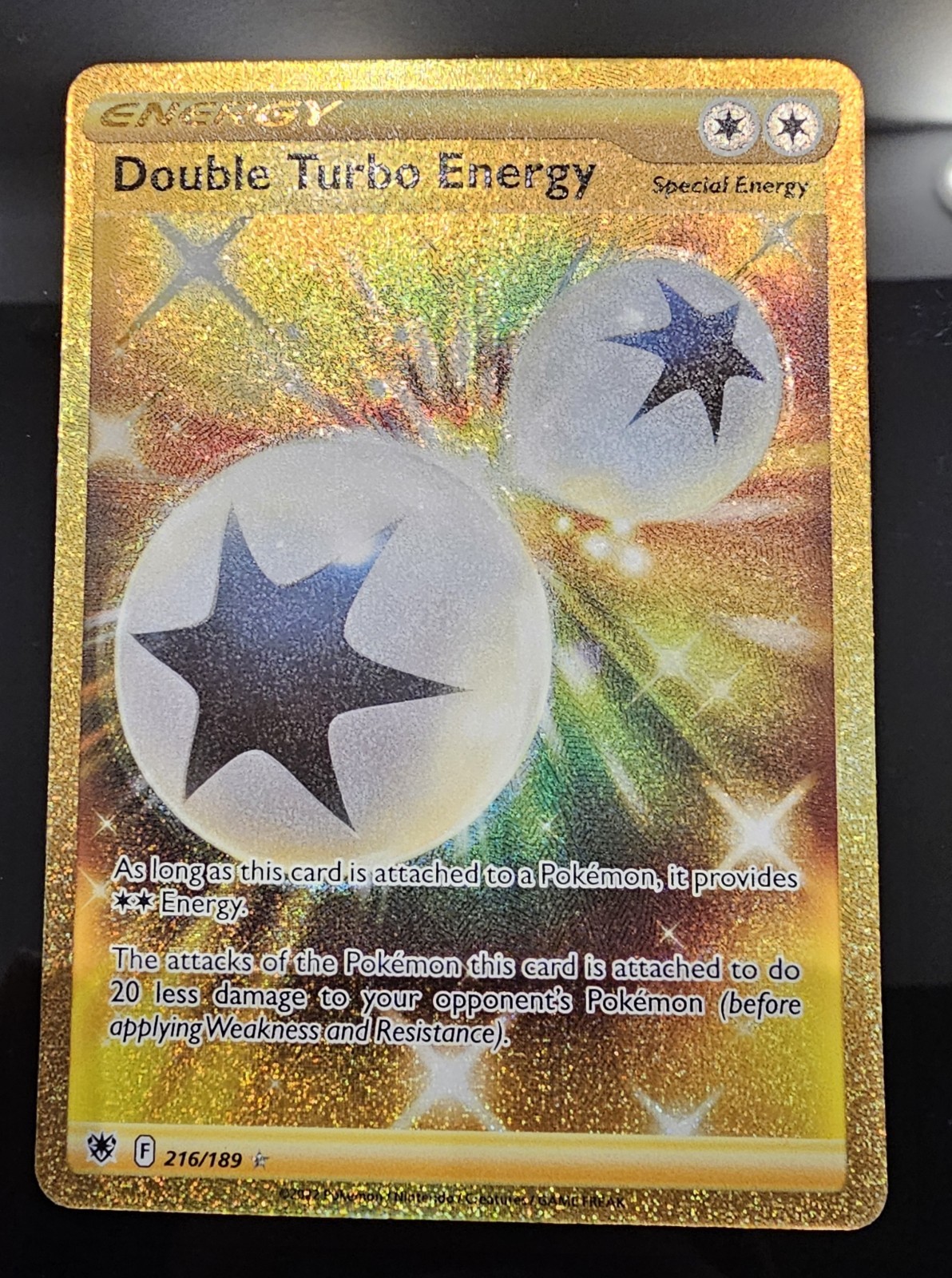 Double Turbo Energy (Secret) Holo Secret Rare SWSH10: Astral Radiance 216/189 NM