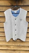 Traditional German Wool Blend Cardigan Vest Mens Medium 48/50 Waldsch&uuml;tz
